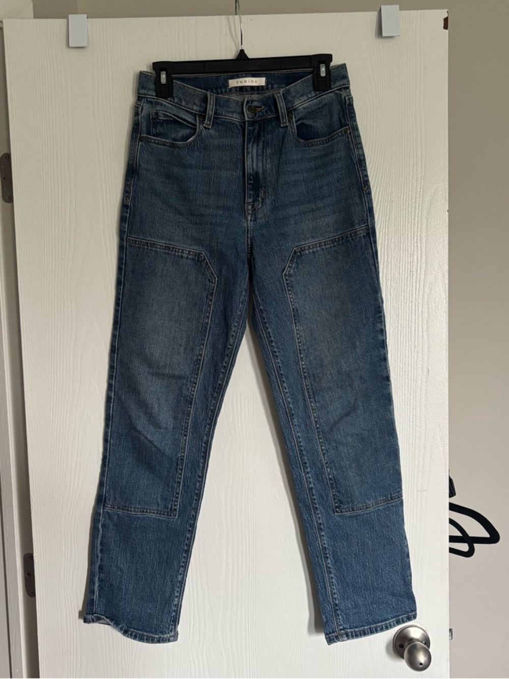 EUNINA OLSEN SUPER HIGH WAIST CLASSIC BLUE JEANS straight leg